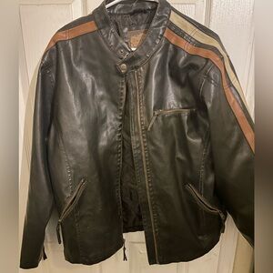 Vintage Arizona Vegan Leather Bomber Jacket